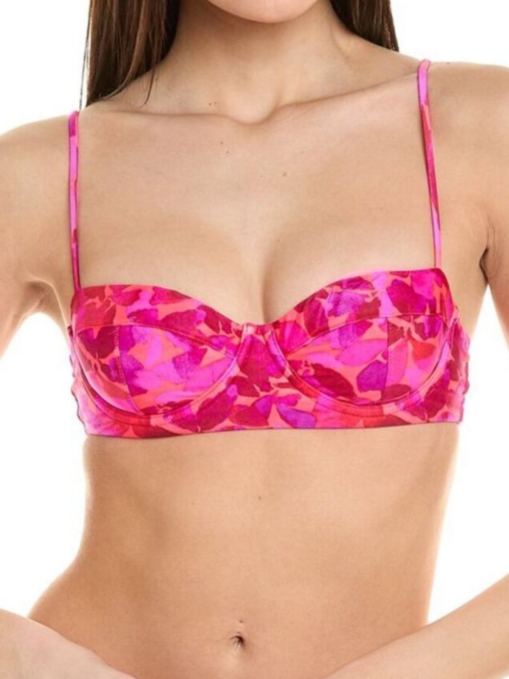 NWT Vix Pink Lotte Corsage Top with Thin Straps- Size L